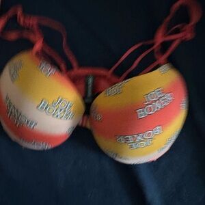 Joe Boxer Red to Yellow Ombre Strappy Padded 36C Push Up Bra